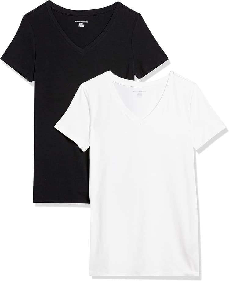 Amazon Essentials classic-fit short-sleeve v-neck t-shirt