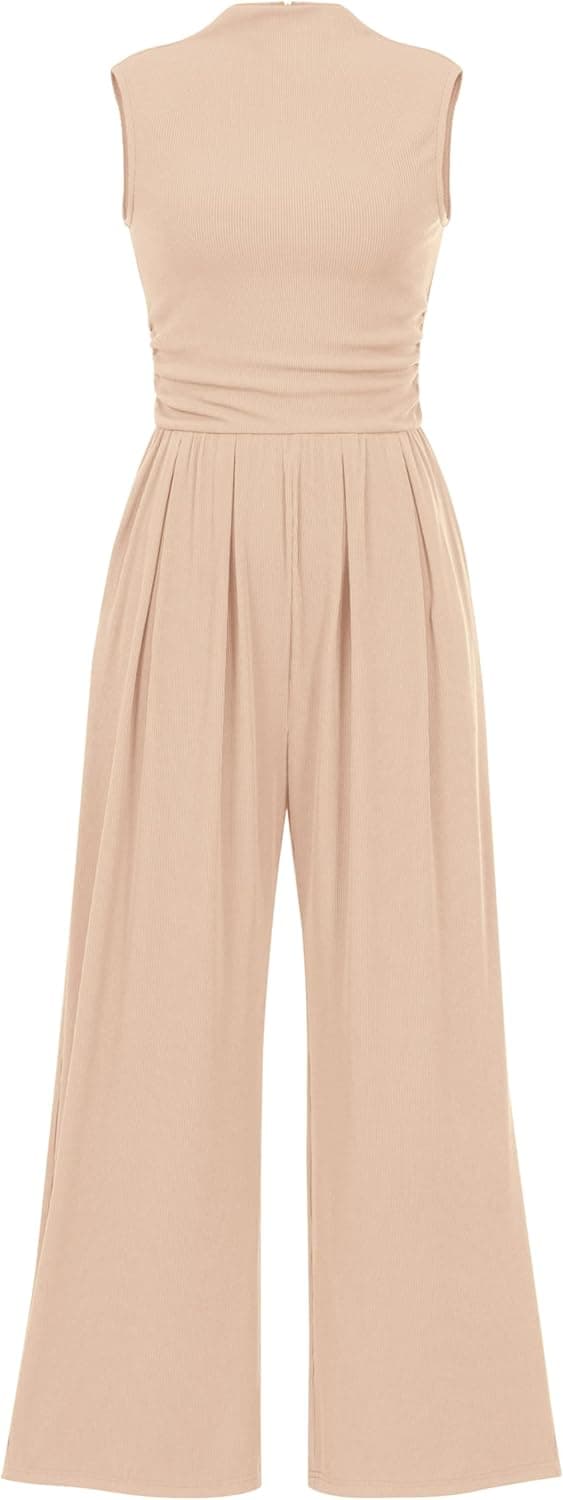 PRETTYGARDEN sleeveless wide-leg summer jumpsuit