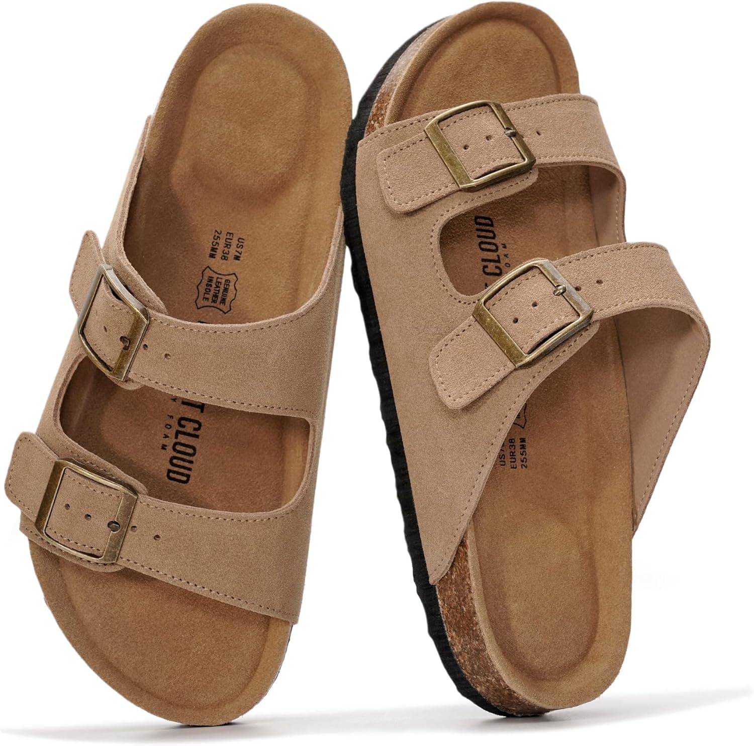Project Cloud cork footbed flat sandals for women