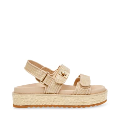 Steve Madden BIGMONA platform sandal in natural raffia